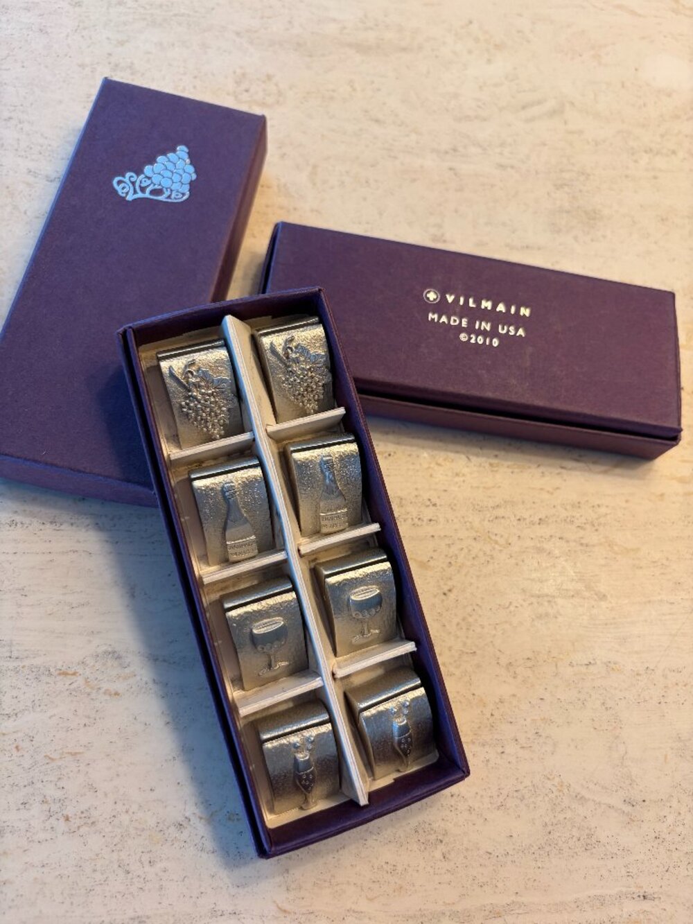 PEWTER PLACE CARD HOLDERS - 8 HOLDERS PER BOX
